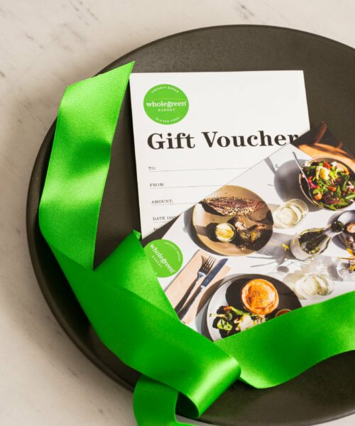 gift voucher for redemption in store at wholegreen bakery (48 hours notice to email you the voucher)