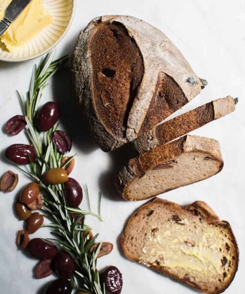 Gluten-free Vegan Sourdough Bread Olive And Rosemary